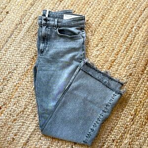 rag & bone Nina High-Rise Ankle Flare Jeans in Broderick